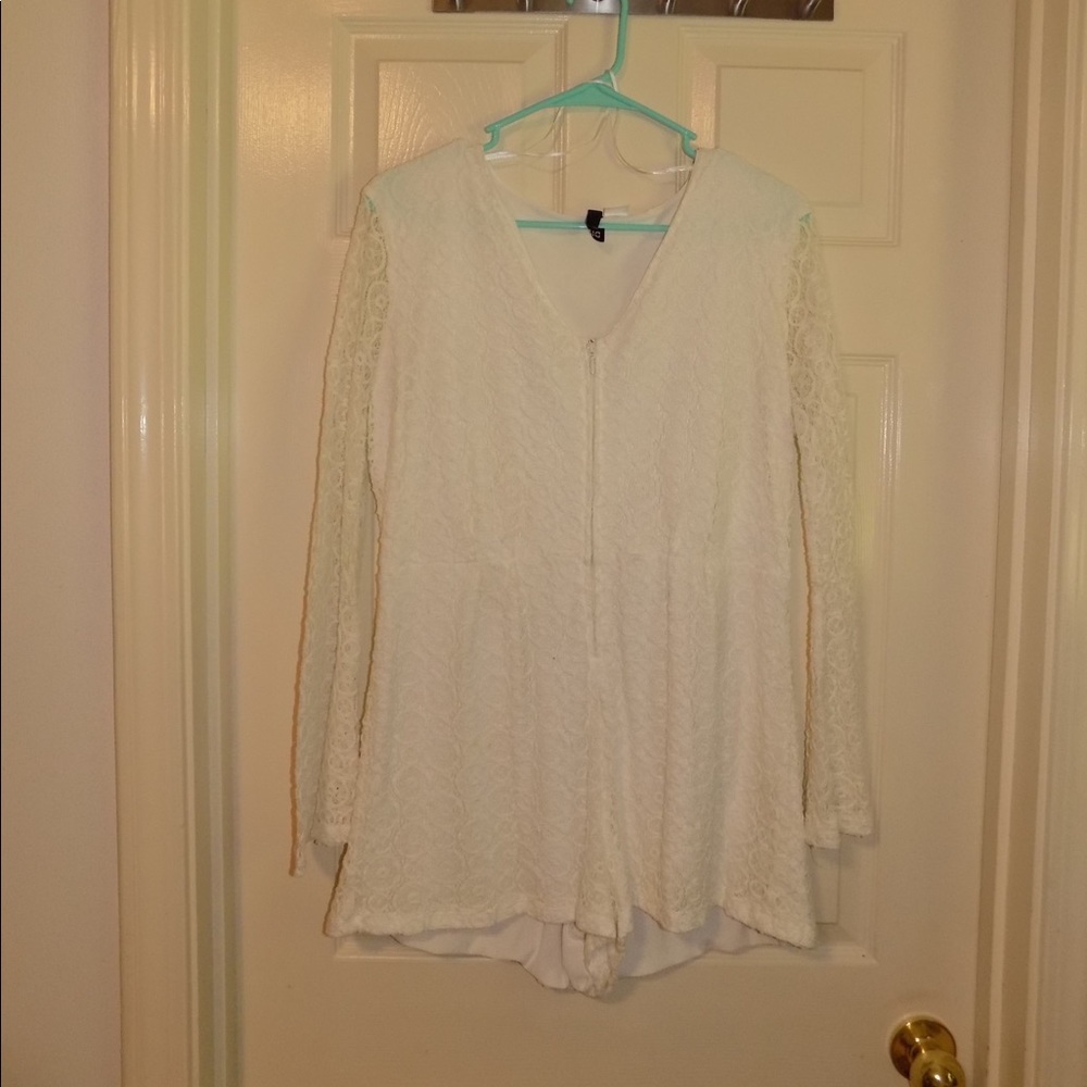 H&M White Lace Romper